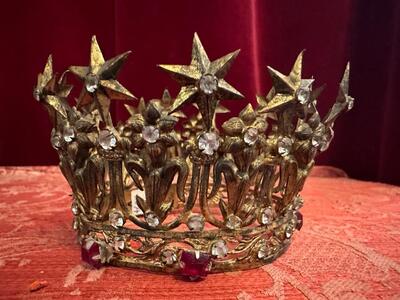 Collection Crowns en Brass / Stones , Belgium  19 th century