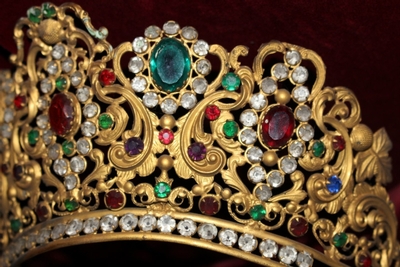 Collection Crowns en Brass / Gilt / Gem Stones, France 19 th century