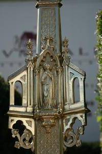 Candle Sticks style gothic en BRONZE, France 19th century