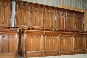 Choir Furniture style gothic en wood, Belgium 19th century