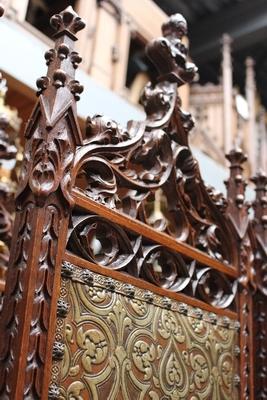 Exceptional Chairs style Gothic - style en Oak wood, France 19th century