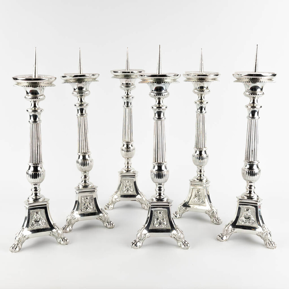 6 Gothic - Style Matching Candle Sticks Height Without Pin.