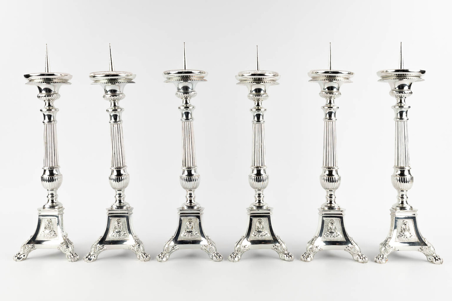 6 Gothic - Style Matching Candle Sticks Height Without Pin.
