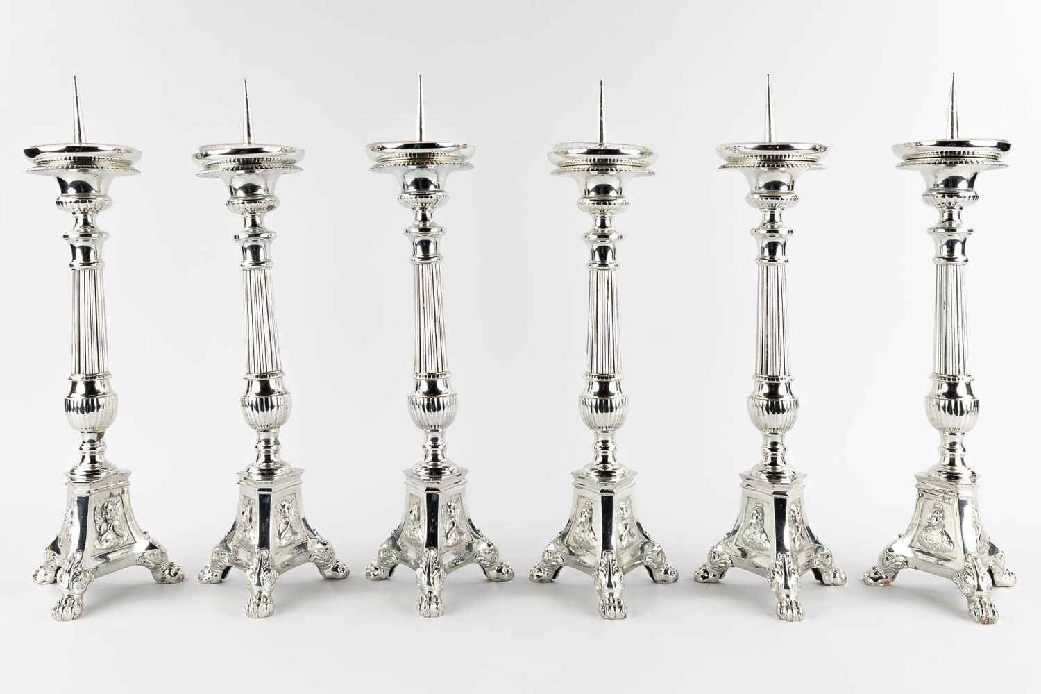 6 Gothic - Style Matching Candle Sticks Height Without Pin.