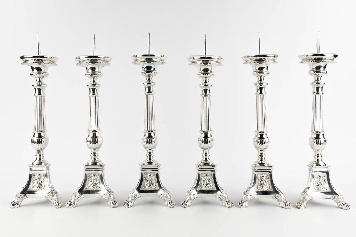 6 Gothic - Style Matching Candle Sticks Height Without Pin.