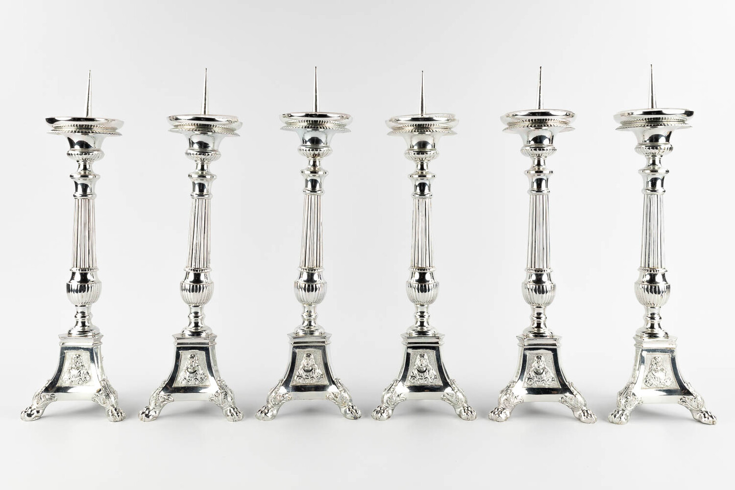 6 Gothic - Style Matching Candle Sticks Height Without Pin.