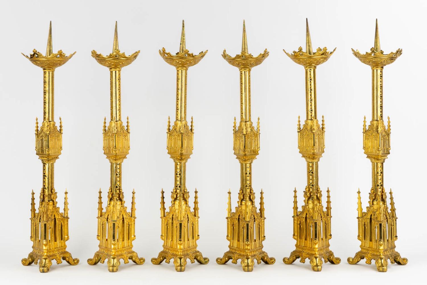 6 Gothic - Style Matching Candle Sticks Height Without Pin.
