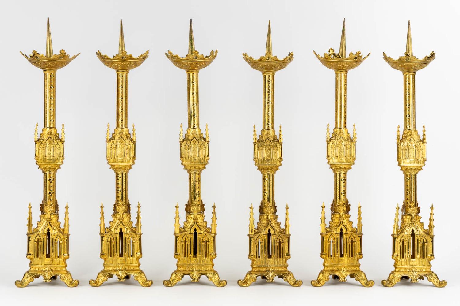 6 Gothic - Style Matching Candle Sticks Height Without Pin.