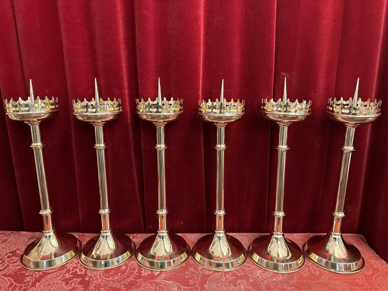 6  Gothic - Style Matching Candle Sticks Height Without Pin.