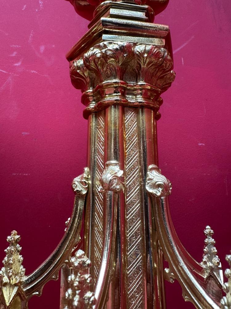 6 Gothic - Style Matching Candle Sticks Height Without Pin. Altar - Set !