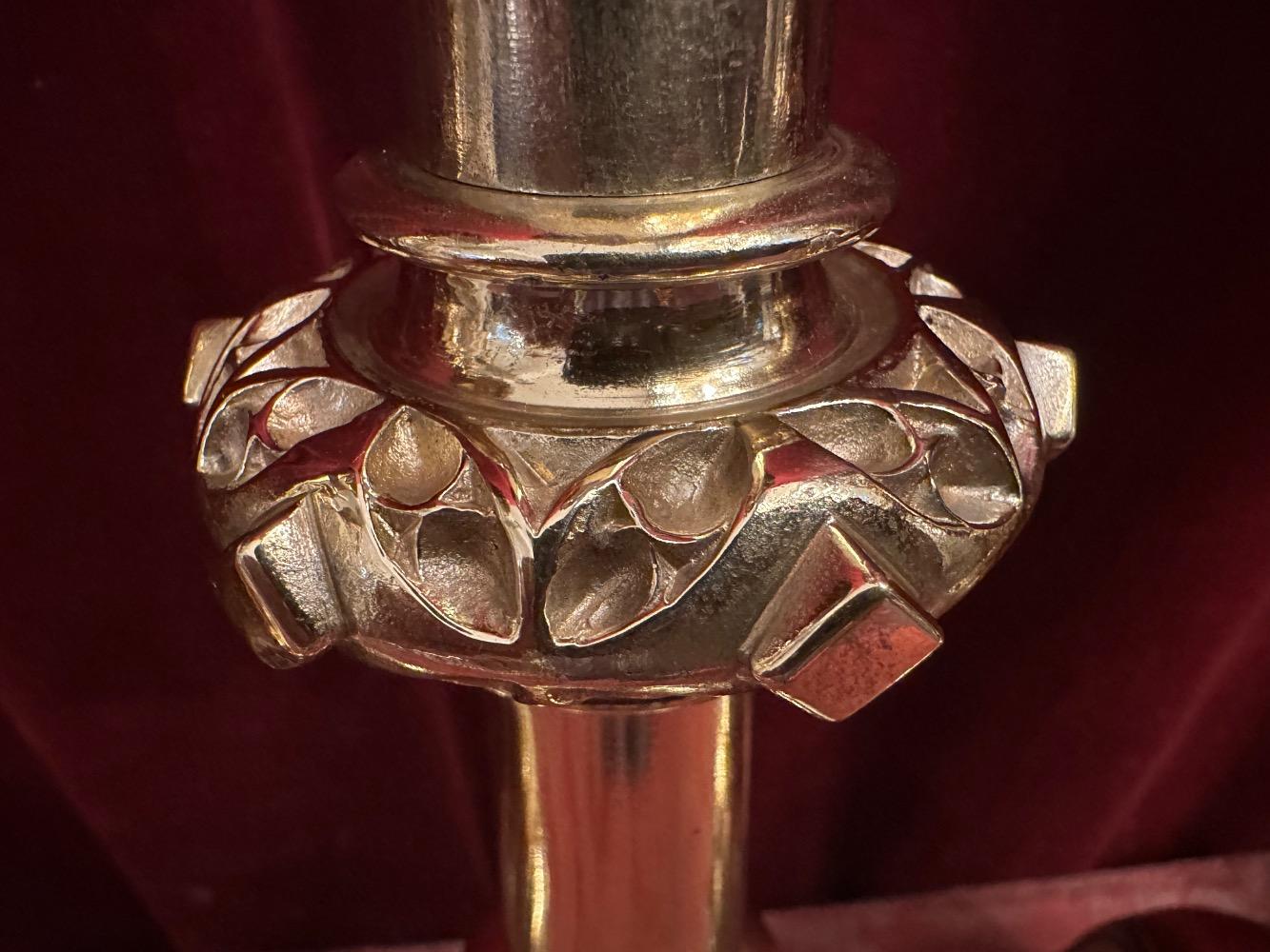 6 Gothic - style Matching Candle Sticks Height Without Pin. Altar - Set.