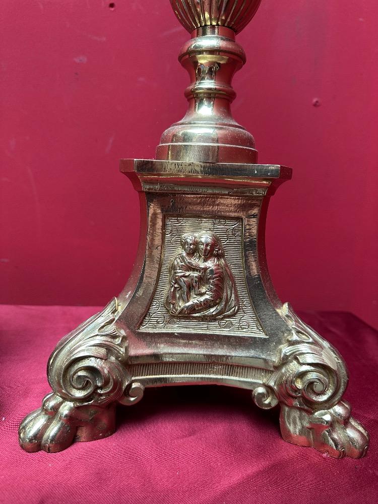 6 Gothic - style Matching Candle Sticks Height Without Pin. Altar - Set