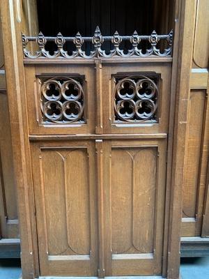 Matching Confessionals For Sale Seperately ! style Gothic - style en Oak wood, Izegem Belgium 19th century