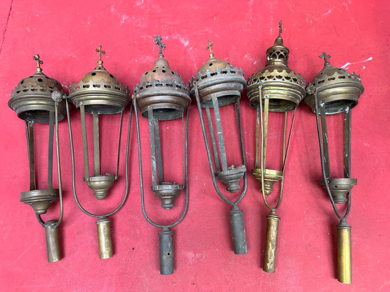 6 Gothic - Style Procession Lanterns