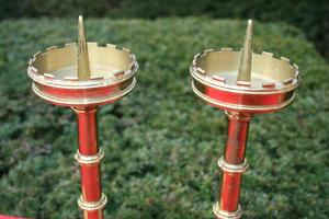 Matching Candle Sticks en BRONZE , Belgium 19th century