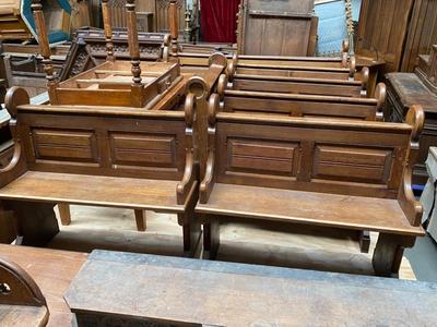 Matching Pews  en Oak wood, Belgium 19 th century