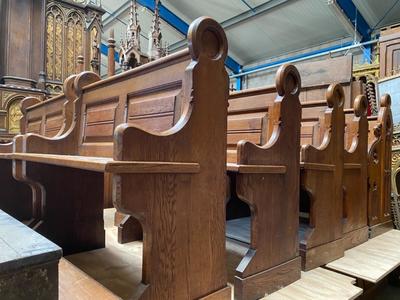 Matching Pews  en Oak wood, Belgium 19 th century