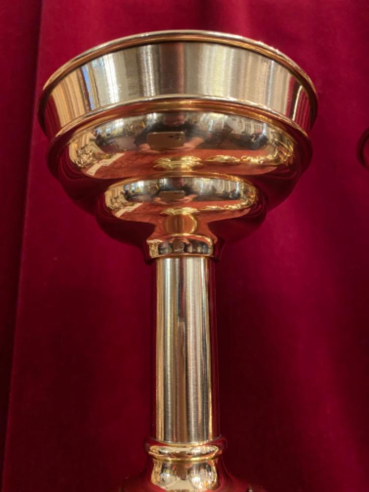 6 Neo Classicistic Matching Candle Sticks Height Without Pin.