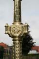 Altar - Set Matching Candle Sticks  style Romanesque en Brass / Bronze / Gilt, France 19th century