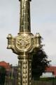 Altar - Set Matching Candle Sticks  style Romanesque en Brass / Bronze / Gilt, France 19th century