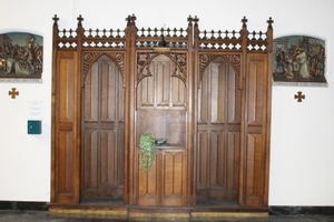 Confessionals  style Gothic - style en wood oak, Belgium 19th century