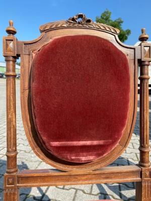 Classic Furniture Red Velvet style Louis XVI en Oak / Red Velvet, Netherlands  19 th century