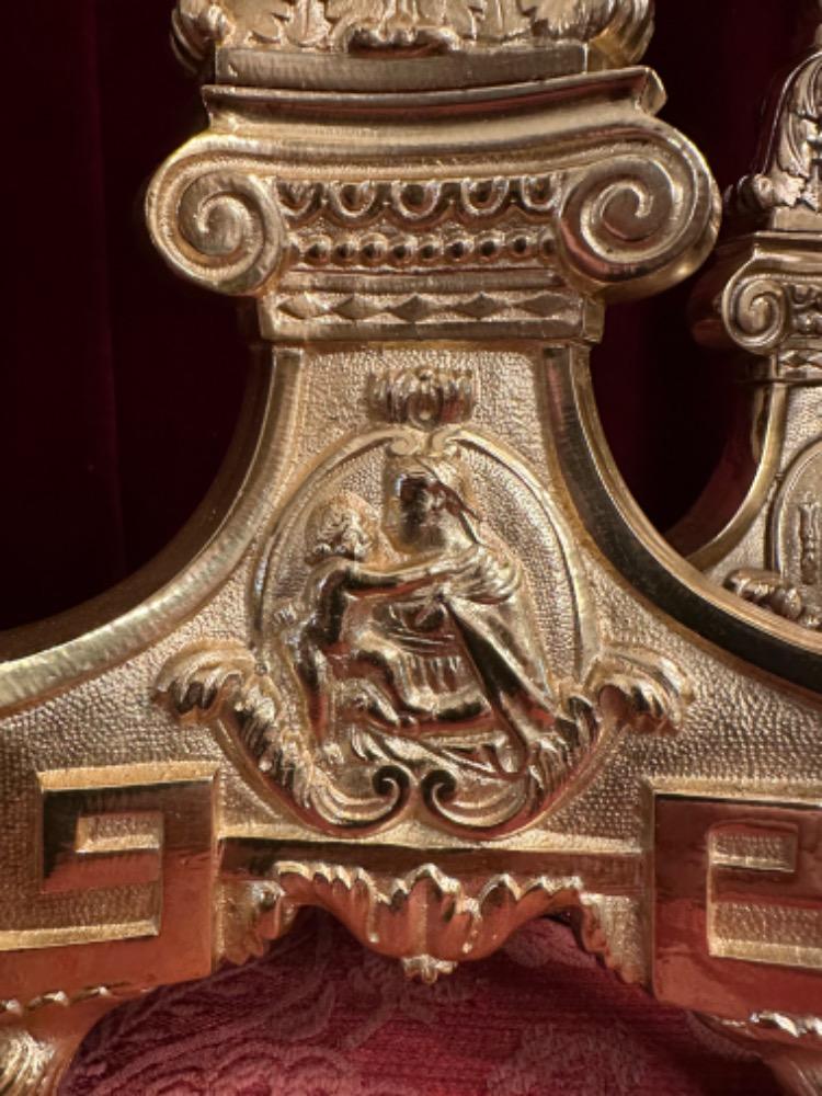 8 Baroque - Style Candle Holders Measures Without Pin