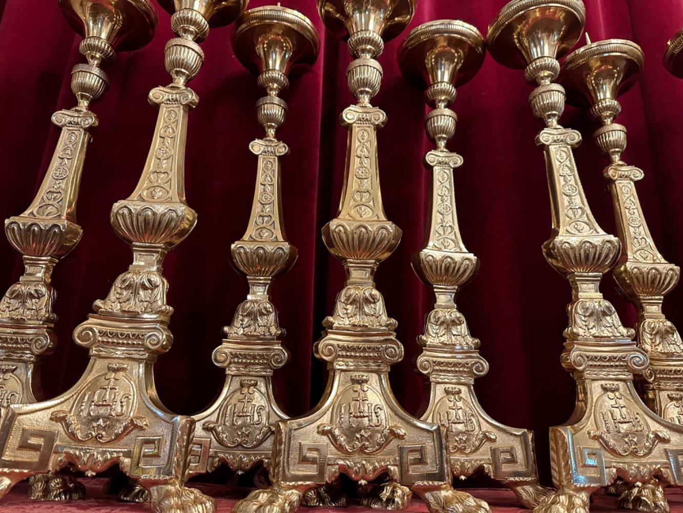 8 Baroque - Style Candle Holders Measures Without Pin
