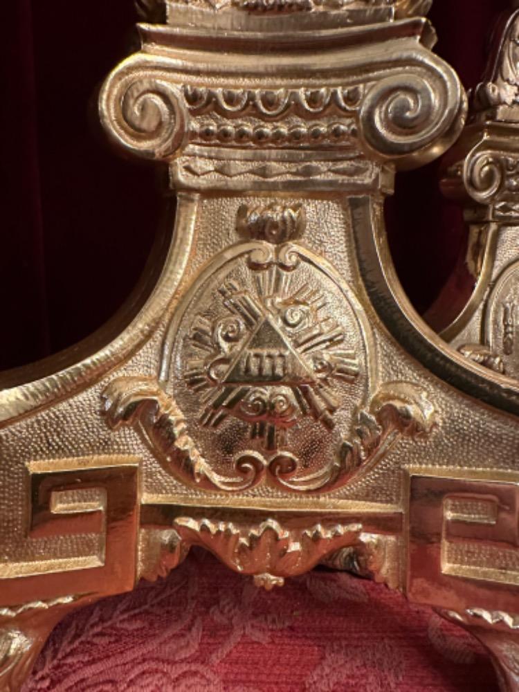8 Baroque - Style Candle Holders Measures Without Pin