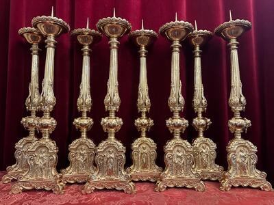 8 Classicistic Matching Candle Sticks Height Without Pin.