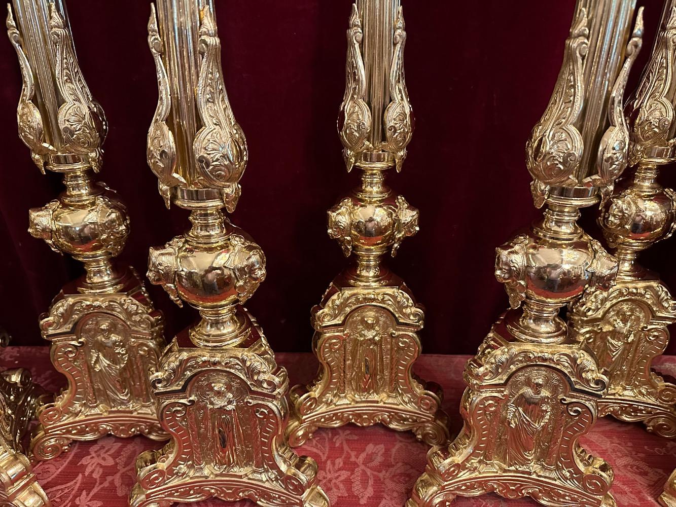 8 Classicistic Matching Candle Sticks Height Without Pin.