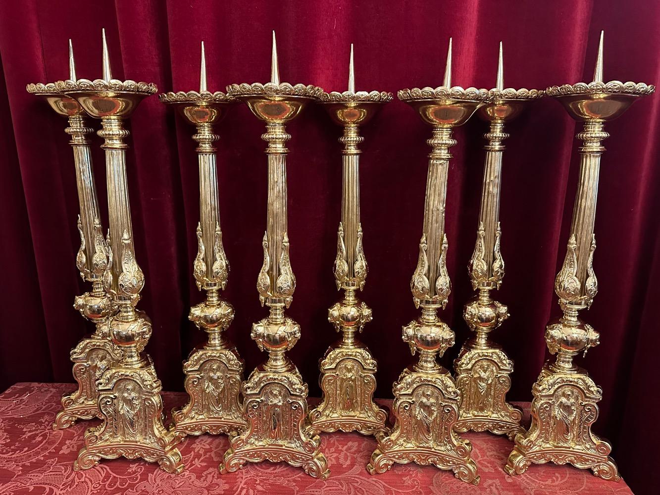 8 Classicistic Matching Candle Sticks Height Without Pin.