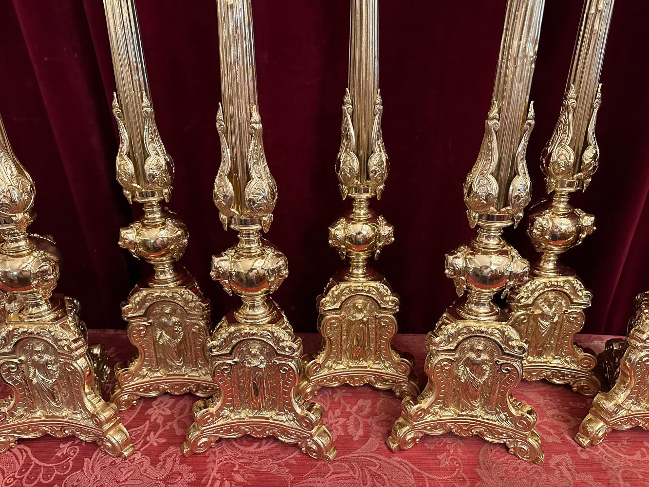 8 Classicistic Matching Candle Sticks Height Without Pin.