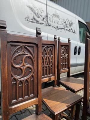 Chairs style Gothic - style en wood, France 19 th century