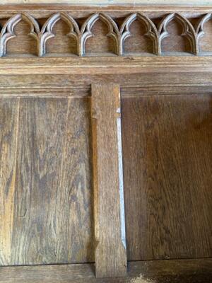 Panneling style Gothic - Style en Oak wood, Beek & Donk Netherlands 19 th century