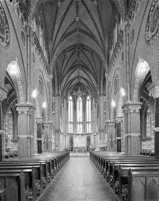 Pews From St. Victor Church Afferden ( Gld ) Holland style Gothic - style en Oak wood, Dutch  19th century