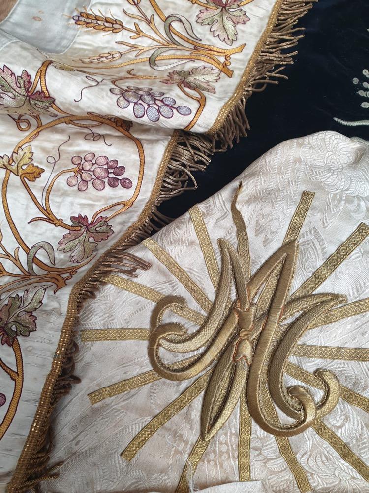 Baroque / Gothic style Lot Of Embroidered And Brocade Ornaments