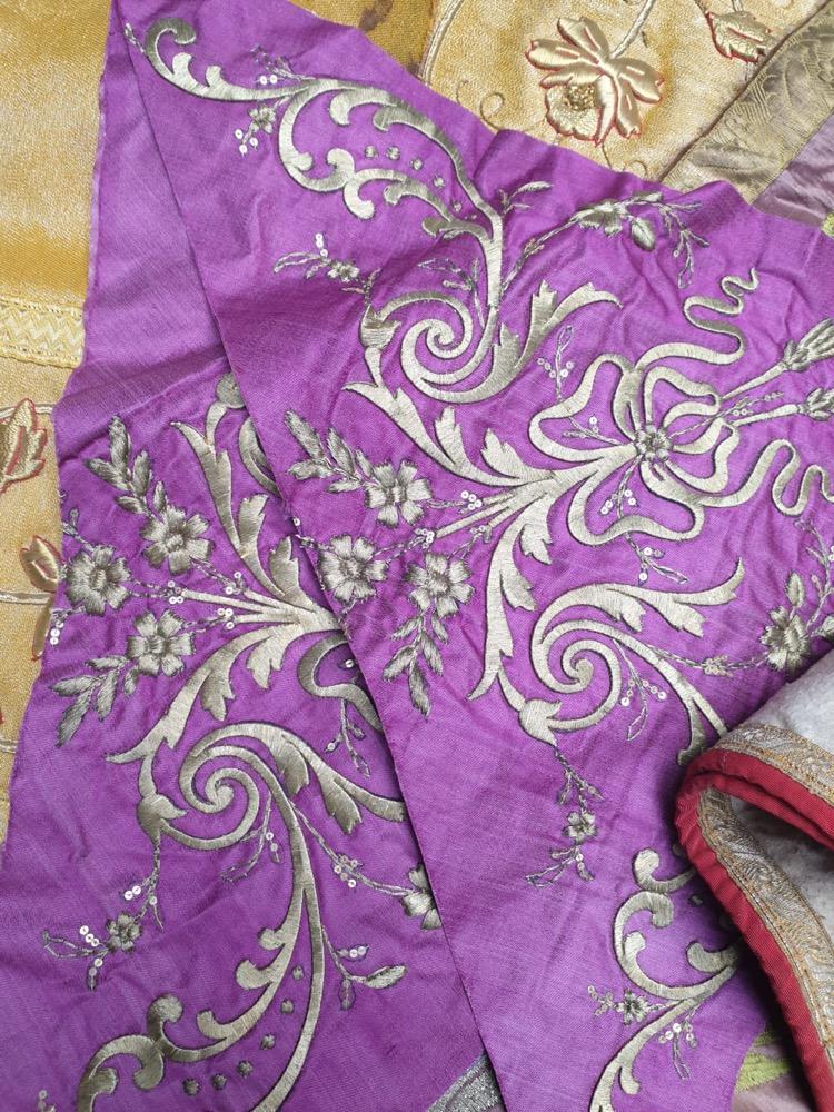 Baroque / Gothic style Lot Of Embroidered And Brocade Ornaments
