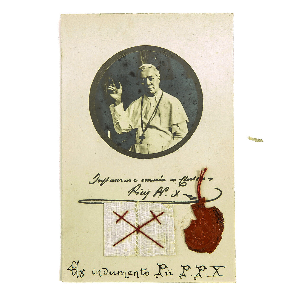 Collection  Cards With Seals From Pope Pius X And Pope Leon Xiii