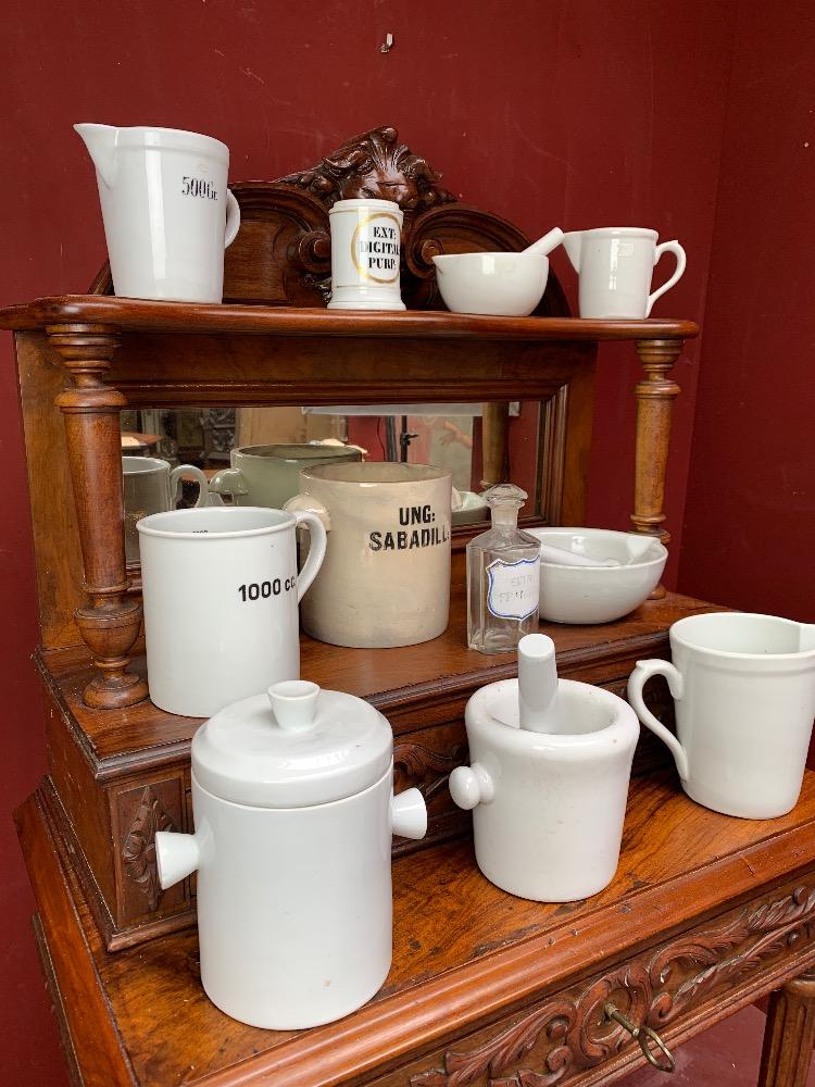 Collection Of Ceramic And Porcelain Apothecary Attributes