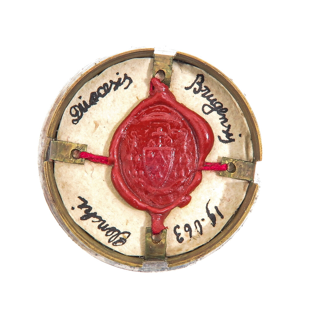 First Class Reliquary - Relic Ex Ossibus St. Louis & St. Elisabeth Of Hungary With Original Document