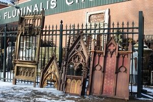 Architectural Elements style gothic en WOOD OAK, Dutch 19th century