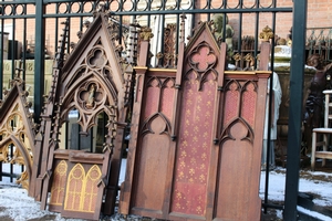 Architectural Elements style gothic en WOOD OAK, Dutch 19th century