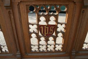 Communion Rails style gothic en wood oak, Belgium 19 th century