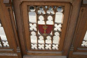 Communion Rails style gothic en wood oak, Belgium 19 th century