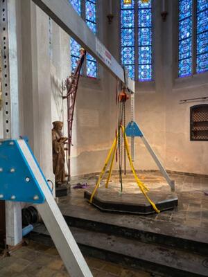 Fluminalis Removing A Capital And Monumental Baptismal Font From A Church In The Netherlands  (2022) . All Operations Under Own Management. style Gothic - Style FROM THE ST. ANTHONY ABBOT-CHURCH AT LOO – NETHERLANDS. 19 th century