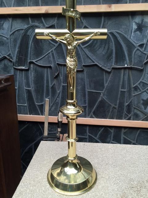 H.Heart Statue And Cross