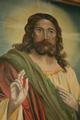 Large Imagination Of Jesus, Hand-Painted On Canvas By Meissner Germany