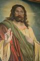 Large Imagination Of Jesus, Hand-Painted On Canvas By Meissner Germany