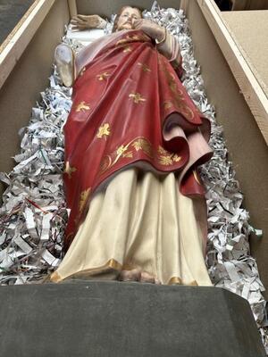 Packin Process Life Size Sacred Heart Statue